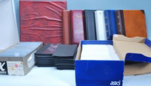 Postcard / Stamp Dealer accessories. Range of useful items: shoebox of postcard plastic sleeves,