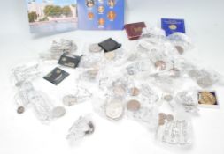 A selection of 20th Century Great British coins to include a selection of commemorative crowns;