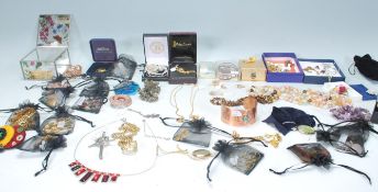 A large collection of vintage costume jewellery mostly being contained in original packaging to