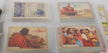 An album of vintage mixed cigarette and confectionery trade cards. Full and part sets include C.W.