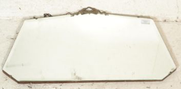 An early 20th Century frameless bevelled edged mir
