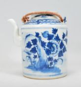 A 19th Century Chinese porcelain tea pot of tubula