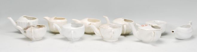 A group of ten ceramic Invalid Feeder cups dating