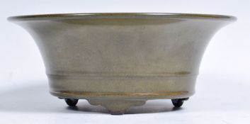 CHINESE QIANLONG MARK TEA DUST GLAZE BRUSH WASHER BOWL