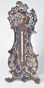 19TH CENTURY FRENCH CHAMPLEVE ENAMEL BRONZE DESK THERMOMETER