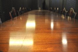 LARGE AND IMPRESSIVE DINING TABLE AND 15 CHAIRS SET