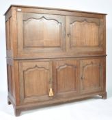 ANTIQUE OAK DUTCH HOUSEKEEPERS CUPBOARD