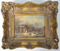 19TH CENTURY VICTORIAN OIL ON BOARD LANDSCAPE SCENE