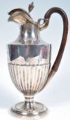 EARLY 20TH CENTURY HALLMARKED SILVER CLARET JUG