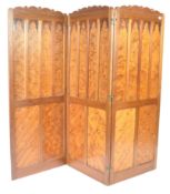 19TH CENTURY ANTIQUE PITCH PINE FOLDING DISCRETIONARY SCREEN