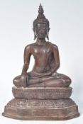 ANTIQUE BRONZE STATUE OF BHUMISPARSHA MUDRA BUDDHA