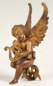 VICTORIAN 19TH CENTURY GILT ORMOLU CHERUB / PUTTI FIGURE
