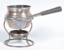 EARLY 20TH CENTURY HALLMARKED SILVER BRANDY WARMER AND BURNER