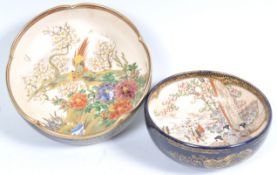 TWO 19TH CENTURY JAPANESE MEIJI SATSUMA WARE BOWLS