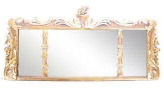 19TH CENTURY CARVED WOODEN GILT TRIPTYCH MIRROR