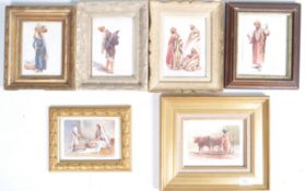 SERIES OF SIX WATERCOLOUR PAINTINGS OF SYRIANS BY JOHN FULLEYLOVE