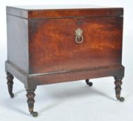19TH CENTURY MAHOGANY WINE COOLER OF SQUARE FORM