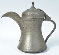 ANTIQUE 18TH CENTURY BRASS PERSIAN DALLAH COFFEE POT