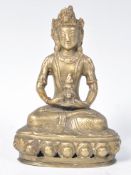 ANTIQUE SINO TIBETAN BRONZE STATUE OF THE BUDDHA A