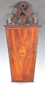 A 19TH CENTURY GEORGE III MAHOGANY INLAID CANDLE BOX