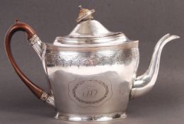 ANTIQUE 19TH CENTURY GEORGIAN HALLMARKED SILVER TEAPOT