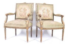 LATE 19TH CENTURY FRENCH SOFA AND ARM CHAIR SALON SUITE
