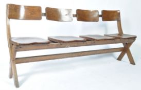 A RARE VICTORIAN 19TH CENTURY CHAIR BEECH AND ELM CHAIR BENCH