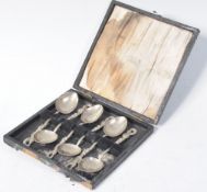 RARE SET OF JAPANESE SILVER NAGASAKI DRAGON SPOONS