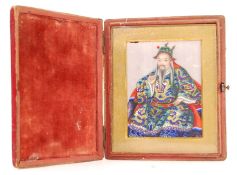 RARE 19TH CENTURY CHINESE RICE PAPER PORTRAIT MINIATURE