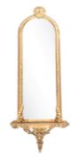 19TH CENTURY VICTORIAN GILDED MIRROR AND BRACKET