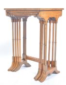 LATE 19TH CENTURY BURR WALNUT QUARTETTO NEST OF TABLES