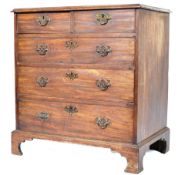 EARLY 19TH CENTURY ENGLISH GEORGIAN MAHOGANY CHEST OF DRAWERS