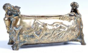 CHARLES KORSCHAN CZECH ART NOUVEAU CAST BRONZE JARDINIERE