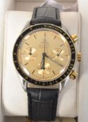 OMEGA SPEEDMASTER 18CT GOLD AND STEEL CHAMPAGNE DIAL