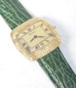 1973 18CT GOLD DELANEAU - DELANEA HANDMADE WRIST WATCH