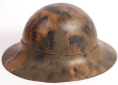 WWII HOME GUARD CAMOUFLAGED ZUCKERMAN COMBAT HELME