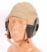 RARE WWII USAAF PILOTS SUMMER FLYING HELMET AN-H-1