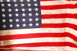 WWII SECOND WORLD WAR AMERICAN FLAG - DATED 1942