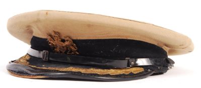 RARE WWII ROYAL NAVY COMMANDO OFFICER'S PEAKED CAP