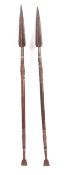 20TH CENTURY AFRICAN HAND CARVED WOODEN HAND SPEAR