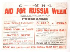 RARE ORIGINAL WWII 1943 ' AID FOR RUSSIA ' KENT PO