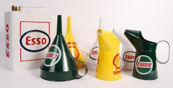 ASSORTED VINTAGE STYLE AUTOMOBILIA MOTOR OIL / FUEL CONTAINERS