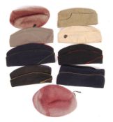 COLLECTION OF ASSORTED WWII FORAGE CAPS / SIDE CAP
