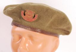 RARE WWII MALAYAN ANTI-JAPANESE ARMY UNIFORM BERET
