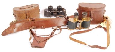 WWI & WWII COLLECTION OF BRITISH ARMY LEATHER WEAR