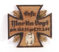 RARE WWII CARVED OAK GERMAN COMMEMORATIVE PLAQUE T