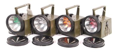 GREAT SET OF 4X WWII POST WAR BARDIC LAMPS