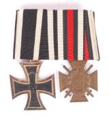 WWI FIIRST WORLD WAR GERMAN IMPERIAL ARMY IRON CROSS MEDAL BAR