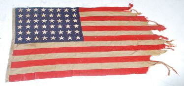 RARE ORIGINAL WWII AMERICAN FLAG FROM USS 1ST LST-