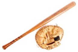 RARE ORIGINAL WWII AMERICAN ARMY ISSUE BASEBALL BA